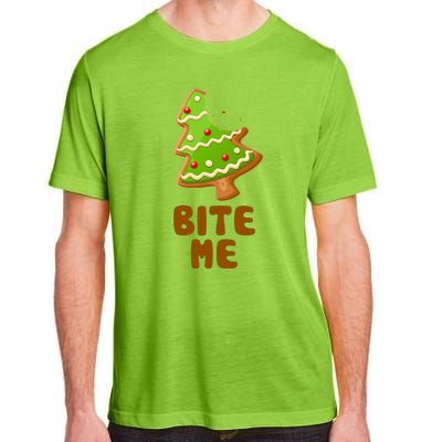 Funny Christmas Cookie Bite Me Adult ChromaSoft Performance T-Shirt