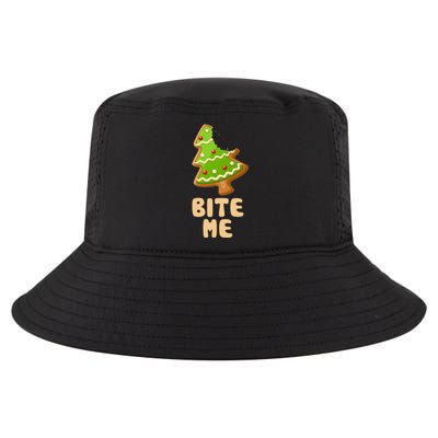 Funny Christmas Cookie Bite Me Cool Comfort Performance Bucket Hat