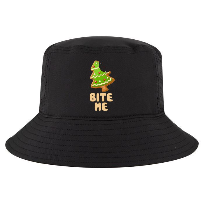 Funny Christmas Cookie Bite Me Cool Comfort Performance Bucket Hat