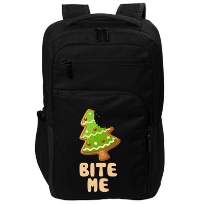 Funny Christmas Cookie Bite Me Impact Tech Backpack