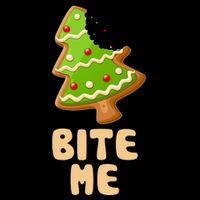 Funny Christmas Cookie Bite Me 16 in Basic Backpack