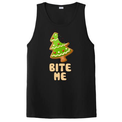 Funny Christmas Cookie Bite Me PosiCharge Competitor Tank