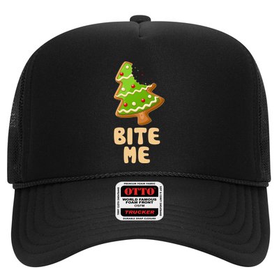 Funny Christmas Cookie Bite Me Trucker Hat