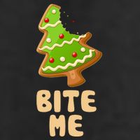 Funny Christmas Cookie Bite Me Golf Towel
