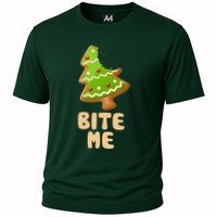 Funny Christmas Cookie Bite Me Performance Shirt