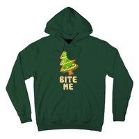 Funny Christmas Cookie Bite Me Hoodie