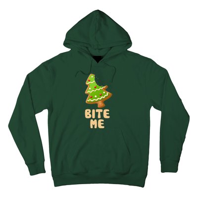 Funny Christmas Cookie Bite Me Hoodie