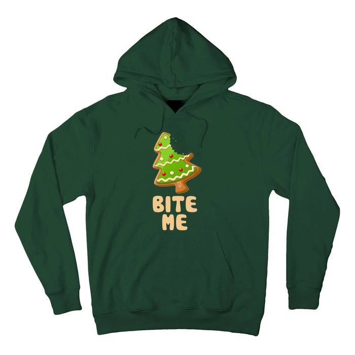 Funny Christmas Cookie Bite Me Hoodie