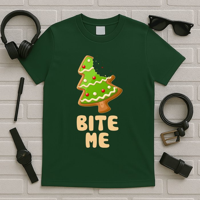 Funny Christmas Cookie Bite Me T-Shirt