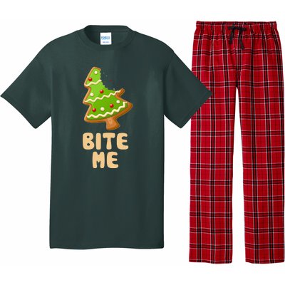 Funny Christmas Cookie Bite Me Pajama Set