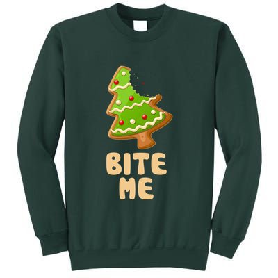 Funny Christmas Cookie Bite Me Tall Sweatshirt