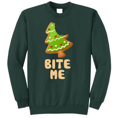 Funny Christmas Cookie Bite Me Tall Sweatshirt