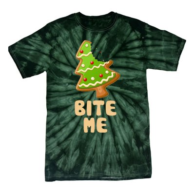 Funny Christmas Cookie Bite Me Tie-Dye T-Shirt