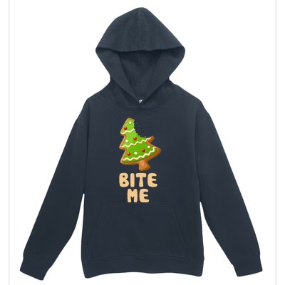 Funny Christmas Cookie Bite Me Urban Pullover Hoodie