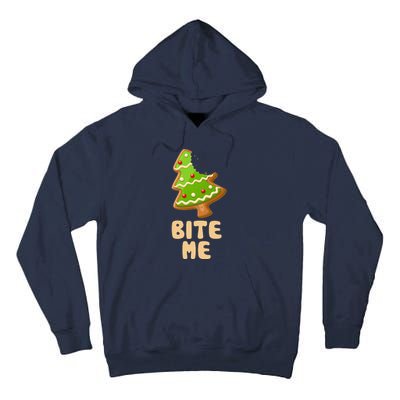 Funny Christmas Cookie Bite Me Tall Hoodie