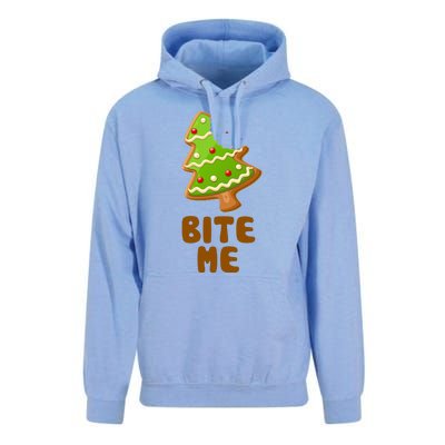 Funny Christmas Cookie Bite Me Unisex Surf Hoodie