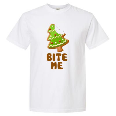 Funny Christmas Cookie Bite Me Garment-Dyed Heavyweight T-Shirt