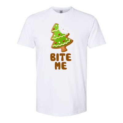 Funny Christmas Cookie Bite Me Softstyle® CVC T-Shirt