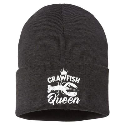 Funny Crayfish Crawfish Boil Crawfish Queen Sustainable Knit Beanie