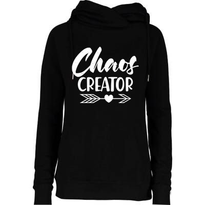 Funny Chaos Creator Womens Funnel Neck Pullover Hood