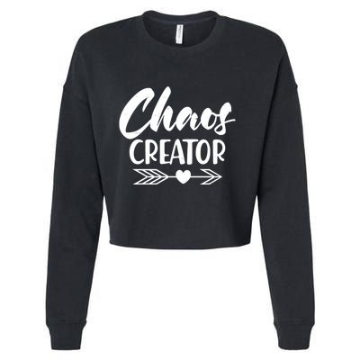Funny Chaos Creator Cropped Pullover Crew