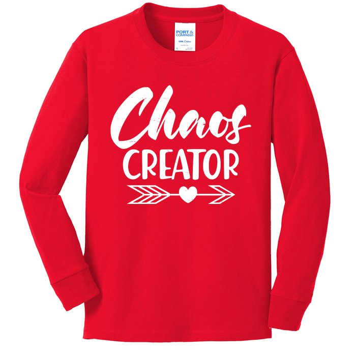 Funny Chaos Creator Kids Long Sleeve Shirt