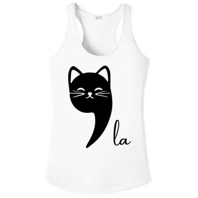 Funny Cat Comma La Kamala Harris For President 2024 Election Ladies PosiCharge Competitor Racerback Tank