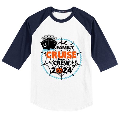 Family Cruise Crew 2024 Matching Team Halloween Spooky Baseball Sleeve Shirt