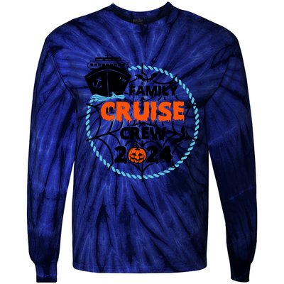 Family Cruise Crew 2024 Matching Team Halloween Spooky Tie-Dye Long Sleeve Shirt