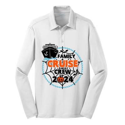 Family Cruise Crew 2024 Matching Team Halloween Spooky Silk Touch Performance Long Sleeve Polo