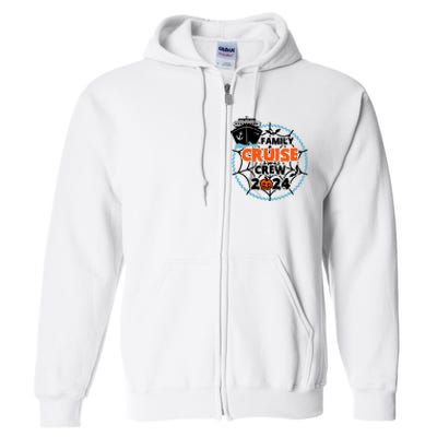 Family Cruise Crew 2024 Matching Team Halloween Spooky Full Zip Hoodie