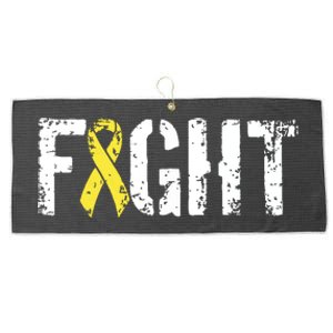 Fight Childhood Cancer Military Style Awareness Ribbon Large Microfiber Waffle Golf Towel