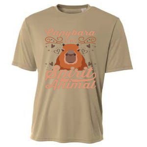 Funny Capybara Capybara Is My Spirit Animal Cooling Performance Crew T-Shirt