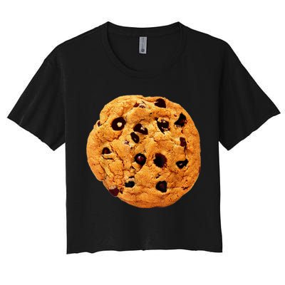 Funny Chocolate Chip Cookie Costume Gift Last Minute Lazy Party Gift Crop Top