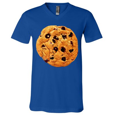 Funny Chocolate Chip Cookie Costume Gift Last Minute Lazy Party Gift V-Neck T-Shirt