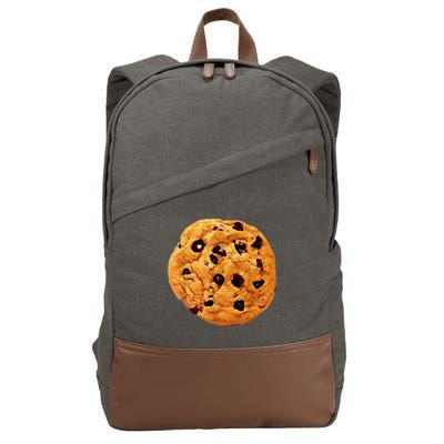Funny Chocolate Chip Cookie Costume Gift Last Minute Lazy Party Gift Cotton Canvas Backpack