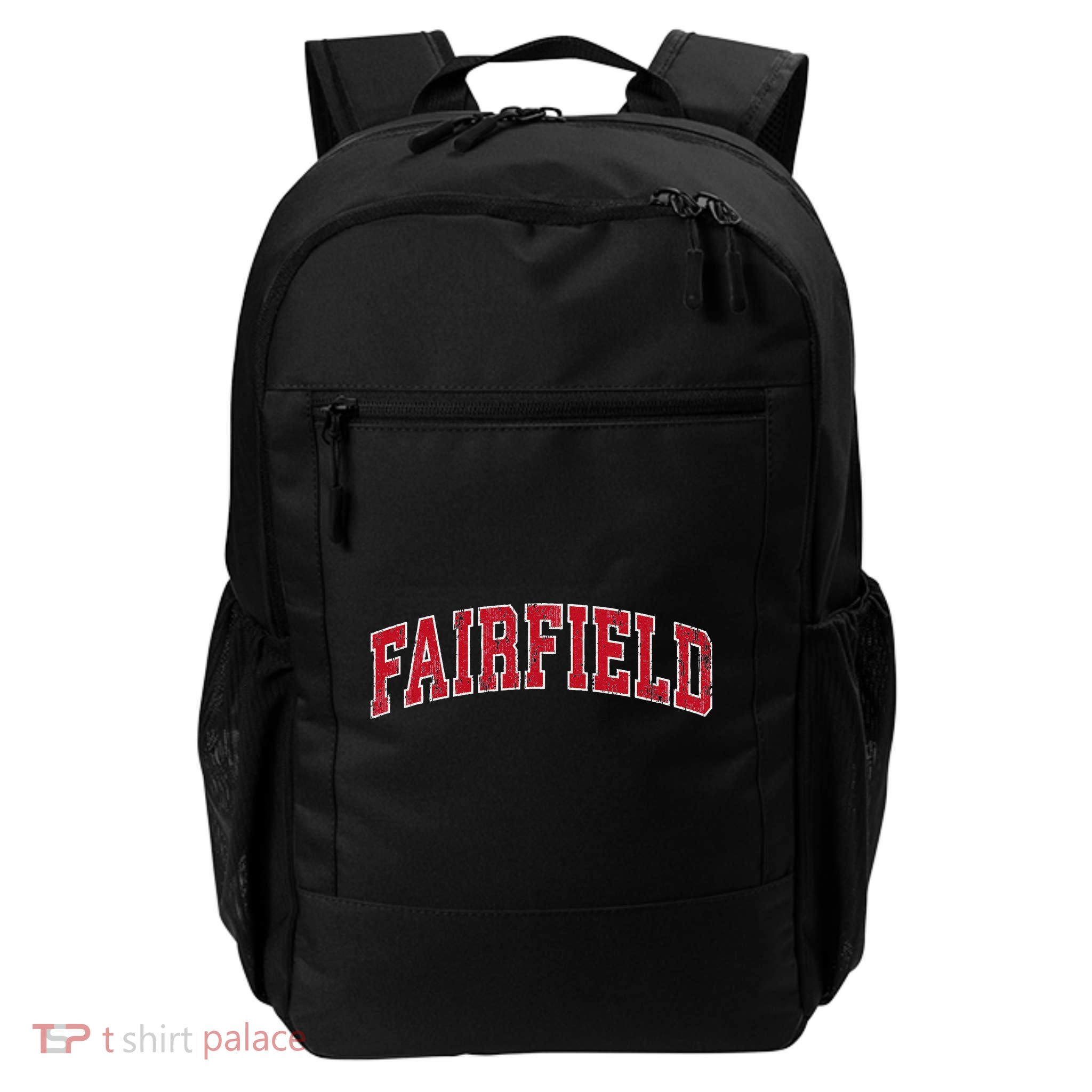 Fairfield Connecticut Ct Vintage Sports Design Red Design Backpack