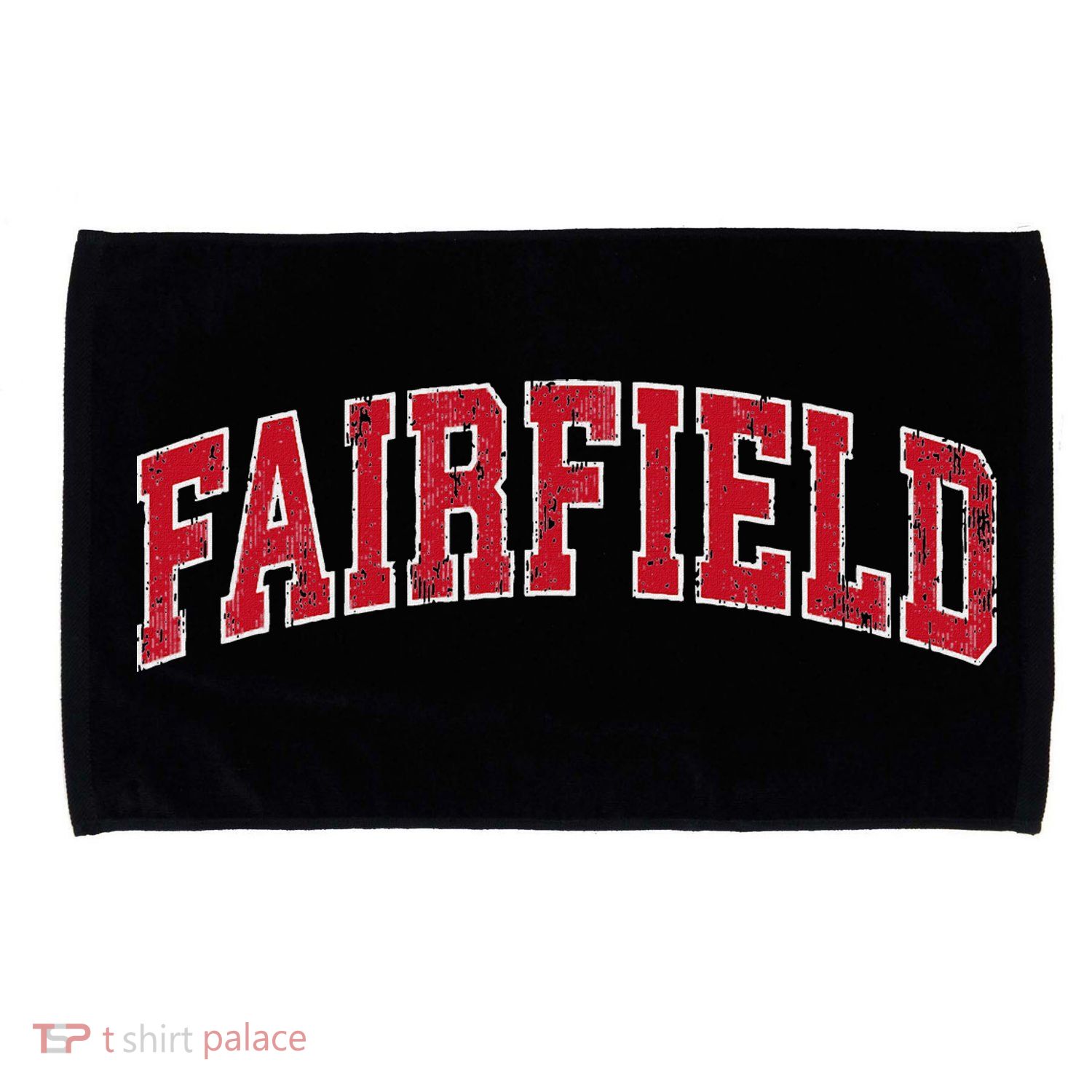 Fairfield Connecticut Ct Vintage Sports Design Red Design Microfiber Hand Towel