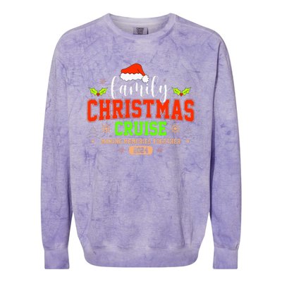 Family Christmas Cruise 2024 Matching Couple Colorblast Crewneck Sweatshirt