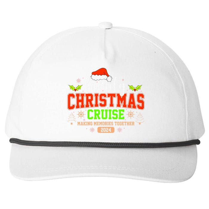 Family Christmas Cruise 2024 Matching Couple Snapback Five-Panel Rope Hat