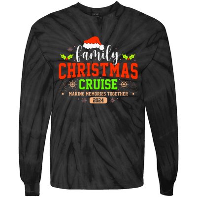 Family Christmas Cruise 2024 Matching Couple Tie-Dye Long Sleeve Shirt