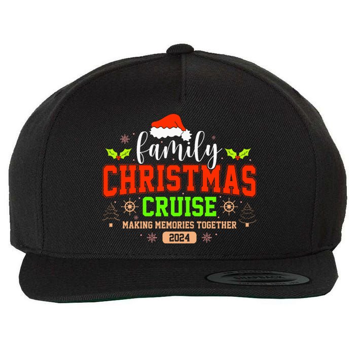 Family Christmas Cruise 2024 Matching Couple Wool Snapback Cap