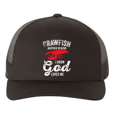 Funny Crayfish Crawfish Boil Crawfish God Loves Me Yupoong Adult 5-Panel Trucker Hat