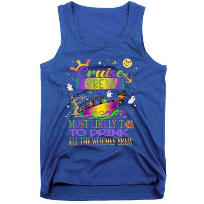 Funny Cruise Crew Most Likely Halloween Cruise Matching Gift Tank Top