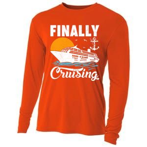 Finally Cruising Cruise Ship Lover Cruising Gift Cooling Performance Long Sleeve Crew