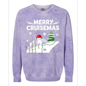 Family Cruise Cute Gift Merry Cruisemas Christmas Vacation Cool Gift Colorblast Crewneck Sweatshirt