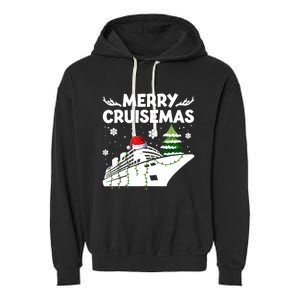 Family Cruise Cute Gift Merry Cruisemas Christmas Vacation Cool Gift Garment-Dyed Fleece Hoodie