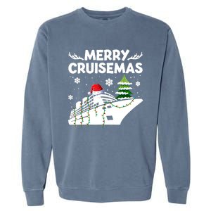 Family Cruise Cute Gift Merry Cruisemas Christmas Vacation Cool Gift Garment-Dyed Sweatshirt