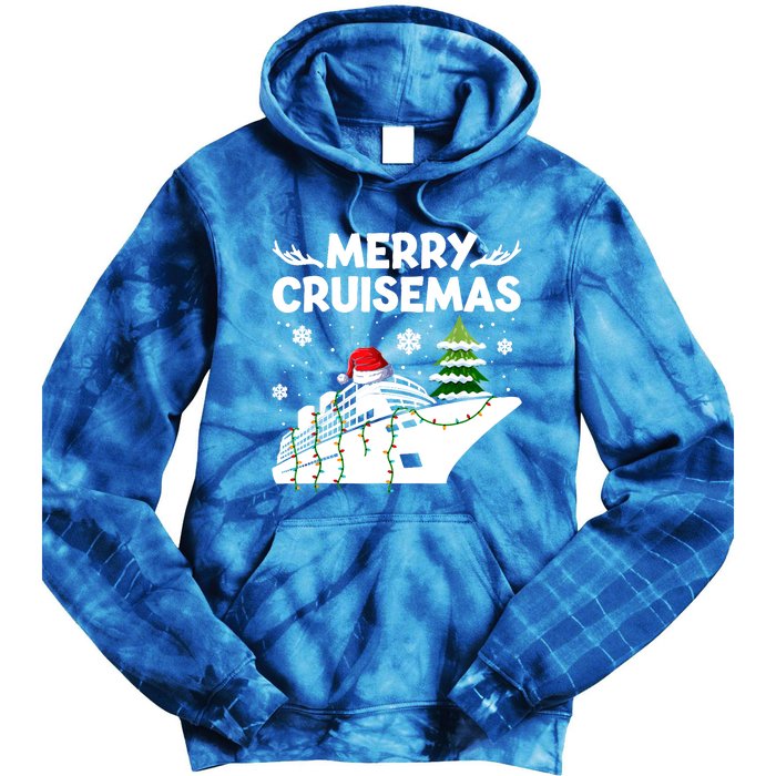 Family Cruise Cute Gift Merry Cruisemas Christmas Vacation Cool Gift Tie Dye Hoodie