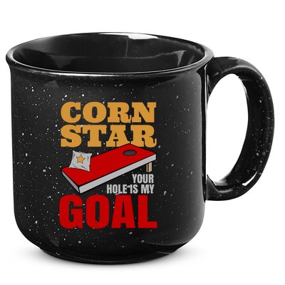 Funny Cornhole Corn Star Your Hole Is My Goal Cute Gift 15oz Campfire Ceramic Mug